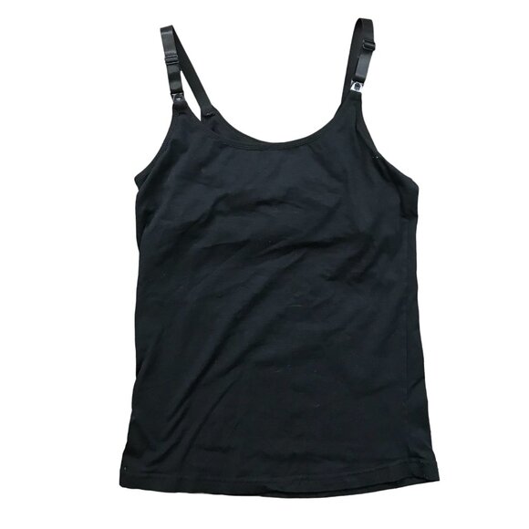 Lamaze Women's Maternity Nursing Camisole Size Medium‎ Knit Black Breast Feeding - Picture 1 of 12